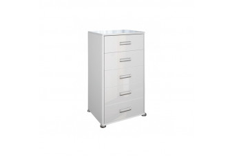 Комод Bella 5Ш Белый глянец BL-65-WB