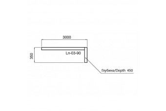 Полка Линк 300 LN-03-90 Аква Родос