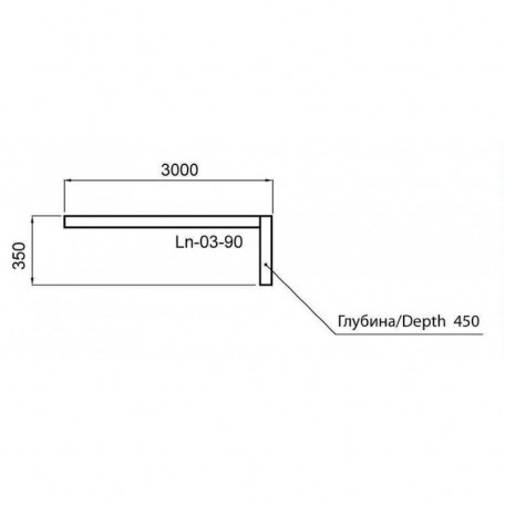 Полка Линк 300 LN-03-90 Аква Родос
