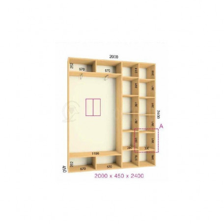 Шкаф-купе 200*45*240 Феникс стандарт